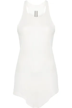 Rick Owens Camiseta de tejido fino de canalé