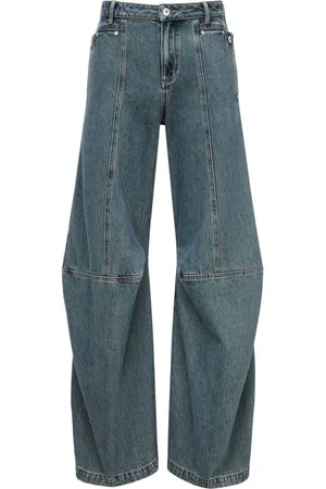 Feng Chen Wang Jeans cargo con diseño drapeado