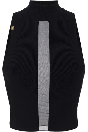 Elisabetta Franchi Top con aplique de tul