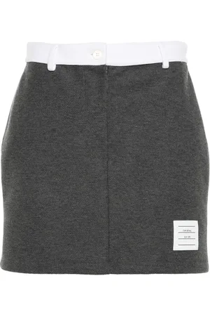 Thom Browne Falda corta con parche del logo