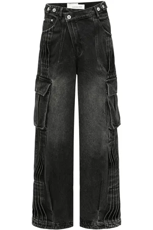 Feng Chen Wang Jeans cargo con pinzas
