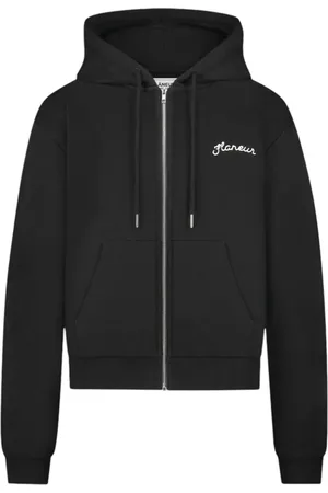 FLÂNEUR Hoodie con cierre y logo estampado
