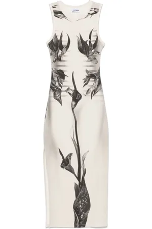 Jean Paul Gaultier Vestido midi con estampado floral