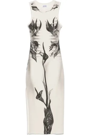 Jean Paul Gaultier Vestido midi con estampado floral
