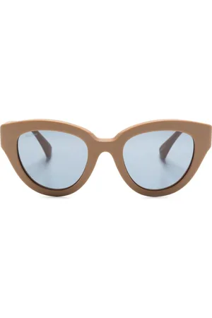 Max Mara Lentes de sol con armazón cat eye y logo estampado