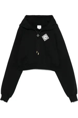 Casablanca Hoodie corta con detalles