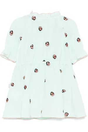 Stella McCartney Vestido con bordado de catarina
