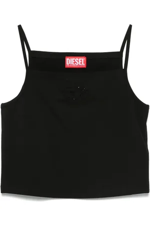 Diesel Camiseta con logo de strass
