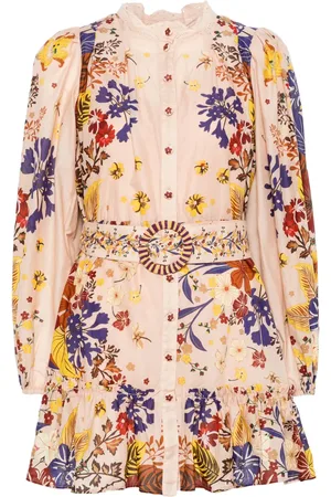 Farm Rio Vestido corto con mangas farol