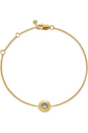 Monica Vinader Pulsera March Birthstone en oro amarillo vermeil de 18kt
