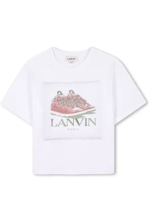 Lanvin Playera con zapatos estampados
