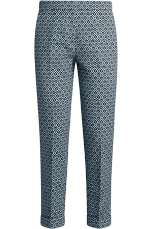 Etro Pantalones acampanados con motivo floral en jacquard