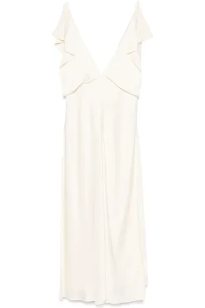 Jil Sander Vestido midi de satén