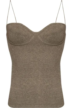 Lisa Yang Top estilo bustier de cachemira