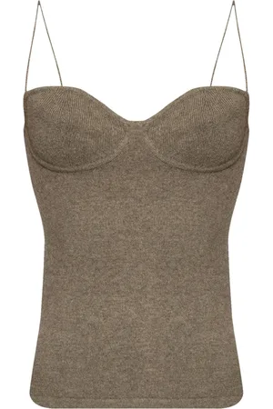 Lisa Yang Top estilo bustier de cachemira