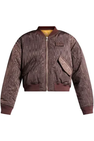 Marine Serre Chamarra bomber con rayas estampadas