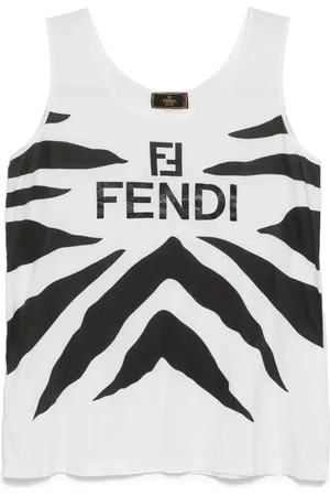 Fendi Top sin mangas con logo 2000