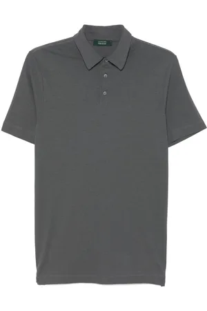 ZANONE Playera tipo polo de tejido jersey