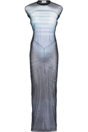 Jean Paul Gaultier Vestido largo traslúcido