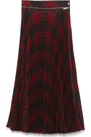 Burberry Falda plisada con motivo de cuadros