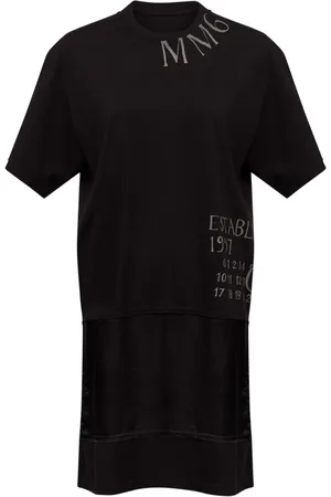 Maison Margiela Vestido estilo playera con logo estampado