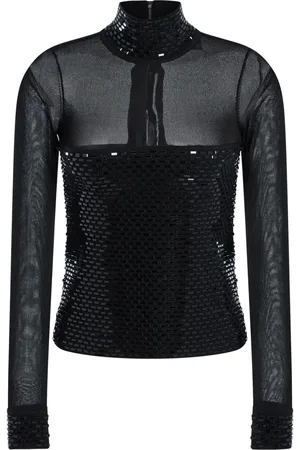Retrofete Blusa con detalle de mostacillas