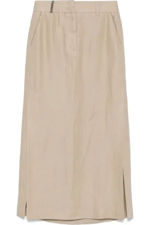 PESERICO SIGN Falda midi con detalles con mostacillas