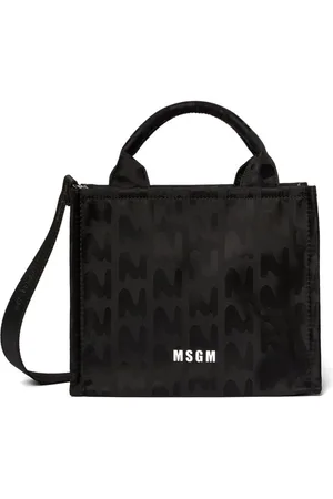 Msgm Tote con logo en jacquard