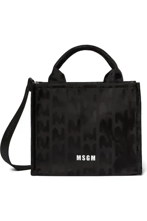 Msgm Tote con logo en jacquard