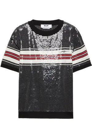 Msgm Playera con lentejuelas