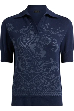 Etro Playera tipo polo con motivo de cachemira en jacquard