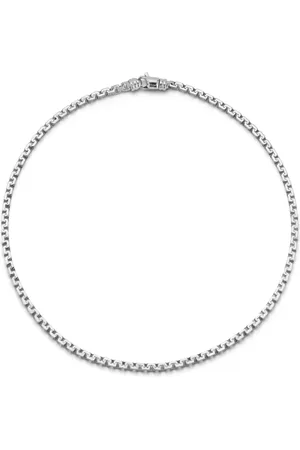 Mateo Collar Square Link en plata de ley