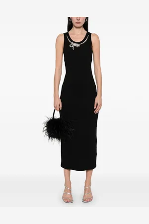 Givenchy Vestido midi con cristales de serpiente