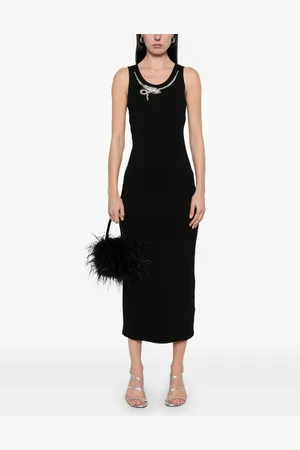Givenchy Vestido midi con cristales de serpiente