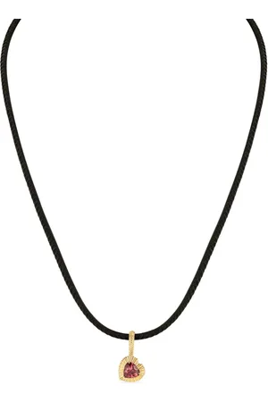 Lizzie Mandler Collar Heart en oro amarillo de 18kt con dije de turmalina
