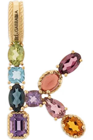 Dolce & Gabbana 18kt yellow gold K gemstone necklace pendant