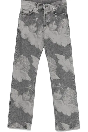 Fiorucci Jeans rectos con ángeles estampados