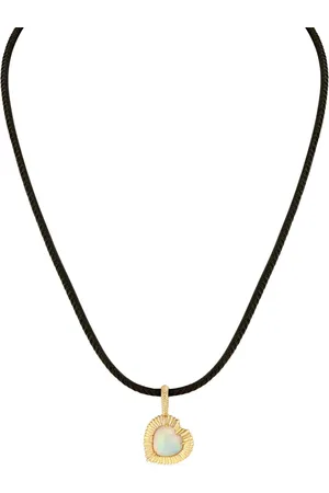 Lizzie Mandler Collar Heart con dije de ópalo en oro amarillo de 18kt