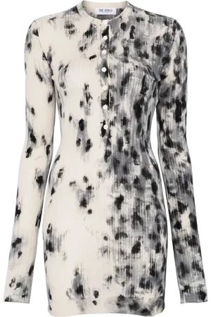 The Attico Vestido corto con estampado abstracto