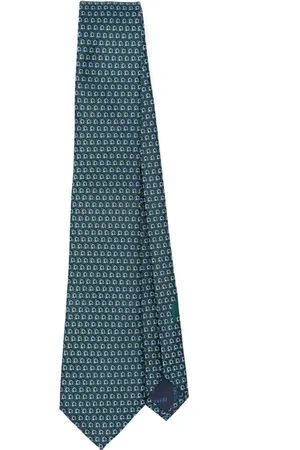 Salvatore Ferragamo Corbata con motivo Gancini en jacquard