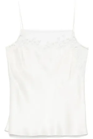 CARINE GILSON Top de pijama con detalle de encaje