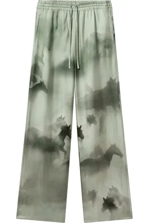 Stella McCartney Pantalones palazzo con caballos estampados