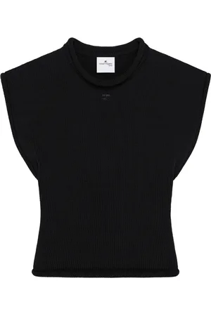 Courrèges Suéter corto sin mangas
