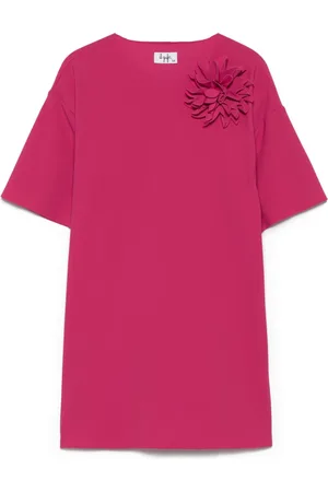 Il gufo Vestido con aplique floral