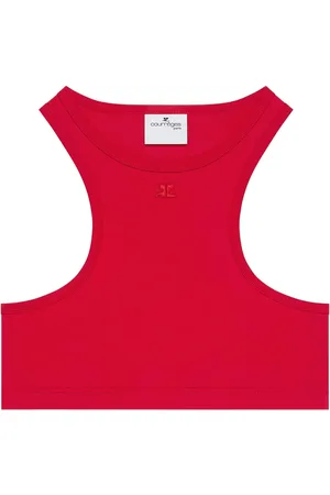 Courrèges Top corto con espalda de nadador