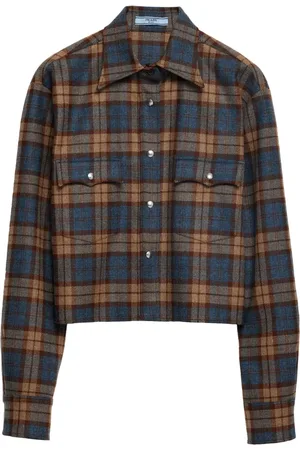 Prada Camisa con cuadros estampados
