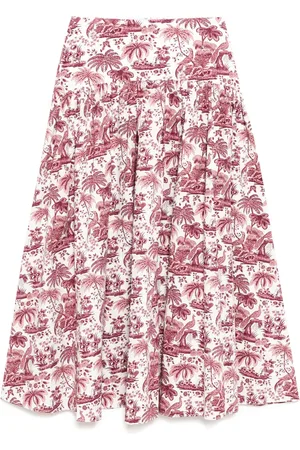 Staud Falda midi con estampado floral