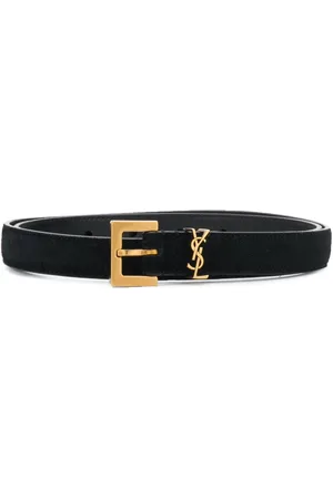 Saint Laurent Cinturón con placa del logo