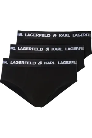 Karl Lagerfeld Set de tres piezas de ropa interior con logo en la pretina