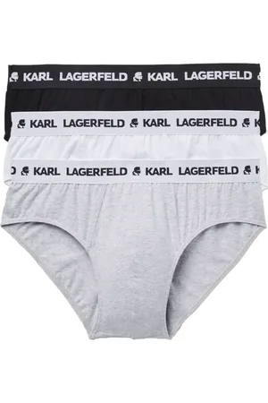 Karl Lagerfeld Set de tres piezas de ropa interior con logo en la pretina